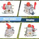 Carburetor Kit 530071811 Replacement for Poulan Pro PP025 PP125 P4500 P4500F PP258TP PP25E C1U-W19 358.791530 25cc