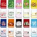 20 Pcs Holiday Kitchen Towels Seasonal Decorative Hand Towels Set Christmas Dish Cloths Winter Valentine's Day 16 x 24 Colorful Wash Cloths with Hanging Loop(Fresh)