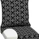 Arden Outdoor Deep Seat Cushion Set, Foam, 24x24, Black Global Stripe, 1 Pack