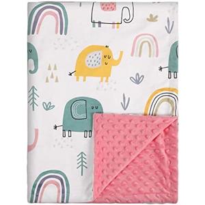 Soarwg Kids Baby Blanket Unisex Newborn, Super Soft Comfy Pink Elephant Blankets, for Toddler Baby Nursery Bed Blankets Stroller Crib Shower Gifts, 30 x 40 Inch