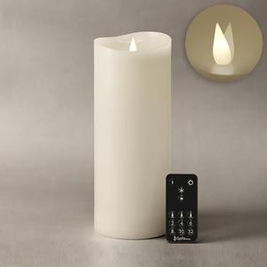 Softflame Flameless LED Candles with Remote Control, 4"x 10.3"Flickering 3D Moving Flame Battery Operated Candles in Real Wax Shell for Indoor Use, Home Decor White