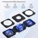 Wireless Charger Magnetic for iPhone - JoyGeek Wireless Charging Station Pad for iPhone 15 14 13 12 Pro Max Plus, for Apple Watch Ultra 9-2, AirPods (Multi-color)