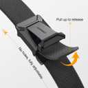 JUKMO Stretch Tactical Belt for Men, Military Work Rigger Hiking 1.5" Elastic Nylon Web Ratchet Quick Release Belt (Gray, M)