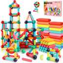 Magnetic Building Blocks - STEM Learning Toys for Kids 3+, Montessori Sensory Toys with Stronger Magnets, Creative Construction Kit Gift for Boys & Girls