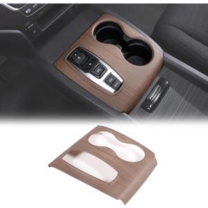 Gear Shift Panel Cover Trim for Honda Pilot 2016-2022/ Ridgeline 2020-2023/ Passport 2019-2023, ABS Automotive Center Consoles Cup Holder Cover Protector Sticker Accessories (Pear Wood Grain)