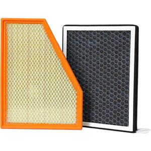 Engine Air Filter&Cabin Air Filter Combo Pack-Compatible with Jeep Grand Cherokee 2022 2023 2024 2025,Grand Cherokee L 2021-2025 NOT compatible with Grand Cherokee 2021 &Cherokee WK 2022