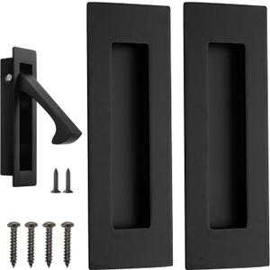 Malimali Pocket Door Pull and Edge Pull Set, Stainless Steel Pocket Door Hardware Recessed Pocket Door Handle Sliding Door Pulls Finger Flush Pull (Matte Black, 3 Pack) Malimali Pocket Door Pull and Edge Pull Set, Stainless Steel Pocket Door Hardware Recessed Pocket Door Handle Sliding Door Pulls Finger Flush Pull (Matte Black, 3 Pack)