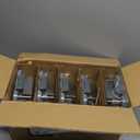 BAYZZ Glass Food Storage Containers, 5 Pack 35 Oz Glass Meal Prep Containers, Lunch Boxes with Airtight BPA-Free Lids, Microwave, Freezer and Dishwasher Safe (Gray)