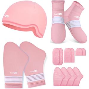 SuzziPad Chemo Care Package for Women & Men, Cooling Gloves, Socks and Cold Caps for Chemotherapy, Ideal for Discomfort of Head, Hand, Feet, L