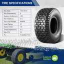 MaxAuto 15x6.00-6nhs Lawn Mower Tires 15x6x6 Lawn Tractor Tire 15x6-6 Turf Tires, 4 Ply Tubeless Tire, 565 lbs Capacity, Set of 2