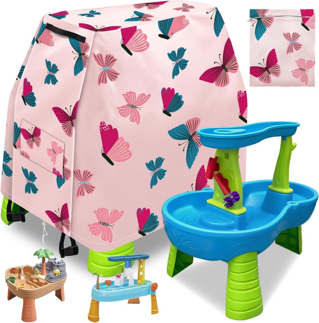 Kids Water Table Cover for Step2 Rain Showers Water Table Accessories, Outdoor Toys Waterproof Sunshade Dust Cover for Toddlers 1-3 Outdside Step 2 Watertable Toys for Kids Ages 3-5