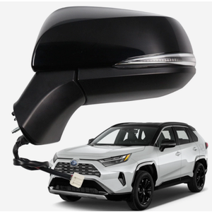Marretoo for Toyota RAV4 Side Mirror Assembly Passenger Side 2019 2020 2021 2022 2023 2024|Power|Heated|Turn Signal|BSM (Blind Spot Monitoring) | Replaces TO1321384,TO1321388| Black (RH)