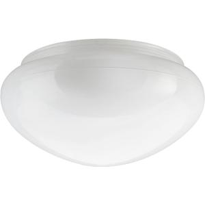 Aspen Creative 23607-01, 9" White Opal Mushroom Glass Shade For Ceiling Fixture, 9" Dia x 4-1/2" H/Fitter 7-1/2"