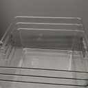 12 PACK LARGE Clear Storage Bins with Handles & Labels, Multiuse Plastic Pantry Organizer Bins for Home Kitchen, Fridge, Freezer, Cabinet, Closet, Bathroom, Shelf, Laundry, RV, Under Sink Organization