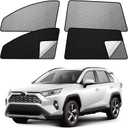 XCBYT Car Window Shades for 2019-2024 RAV4 | 2-in-1 Breathable Mesh & Blackout Side Window Covers | UV Protection & Privacy for Baby Naps, Camping & Car Rest (4 PCS)