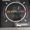 Above Ground Pool Lights with APP Control 20W RGB Dimmable LED Pool Lights with Suction Cups and Built-in Magnets 12V Underwater Pool Light for Above ground Inground Pools IP68 Waterproof 28FT Cord B