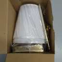 Wall Sconces Sets of 2, White Fabric Shades Wall Sconces, Hardwired Retro Industrial Wall Lamps, Bathroom Vanity Sconces Wall Lighting, Wall Mounted Lamps for Bedroom Living Room Kitchen Mirror (Gold)