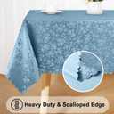 Smiry Rectangle Table Cloth, Waterproof Heavy Duty Vinyl Tablecloths, Wipeable Washable Table Cover for Kitchen and Dining Room (Stone Blue, 70" X 120")