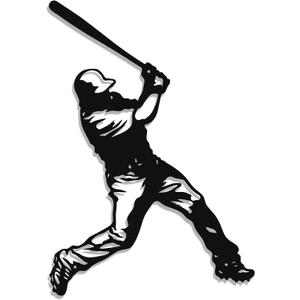 Paquesta Metal Baseball Wall Decor for Boys Room Sports Wall Art Base ball Sign Accessories for Boys Bedroom Gift for Boy (Baseball Wall Decor A)