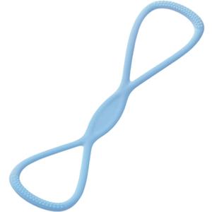 Figure 8 Resistance Band, 25LB Silicone Exercise Band with Non-Slip Handles for Women, Portable Stretch Band for Home Fitness Yoga Shoulder Back Training