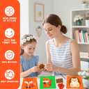 WPDISCZ 6 Pack Sewing Kit for Kids, Woodland Cartoon Animal Craft Sewing Kits, Sew Your Own Felt Animals Craft Kit Cartoon Doll Felt Sewing Crafts for Beginners