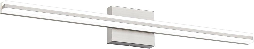 SOLFART Bathroom Lighting Fixtures Over Mirror Dimmable 32 Inch LED Vanity Lights Brush Nickel Bathroom Light S8200-810mm-NK-D