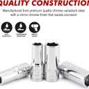 CASOMAN 11PCS 3/8" Drive 6 Pt. Mid-Length Socket Set, SAE, Mirror Chrome Finish, 1/4", 5/16", 3/8", 7/16", 1/2", 9/16", 5/8", 11/16", 3/4", 13/16", 7/8"