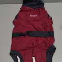 MAXX Dog Recovery Suit  Breathable, Cozy Post-Surgery Suit for Wounds  E-Collar, Cone Alternative (Ruby Red Grey, M)