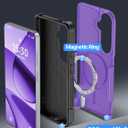 Magnetic for Samsung Galaxy S26 Case Heavy Duty Protection, Military-Grade Dual-Layer Shockproof S26 Phone Case [Fit for MagSafe] Anti-Fingerprint Matte Finish Galaxy S 26 Case 6.3", Purple
