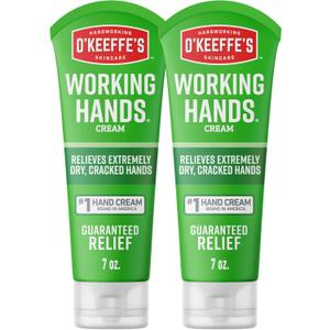 O'Keeffe's Working Hands Hand Cream for Extreme Dryness - 7 oz Tube (2 Pack) - Repairing Skincare for Cracked, Dry Hands