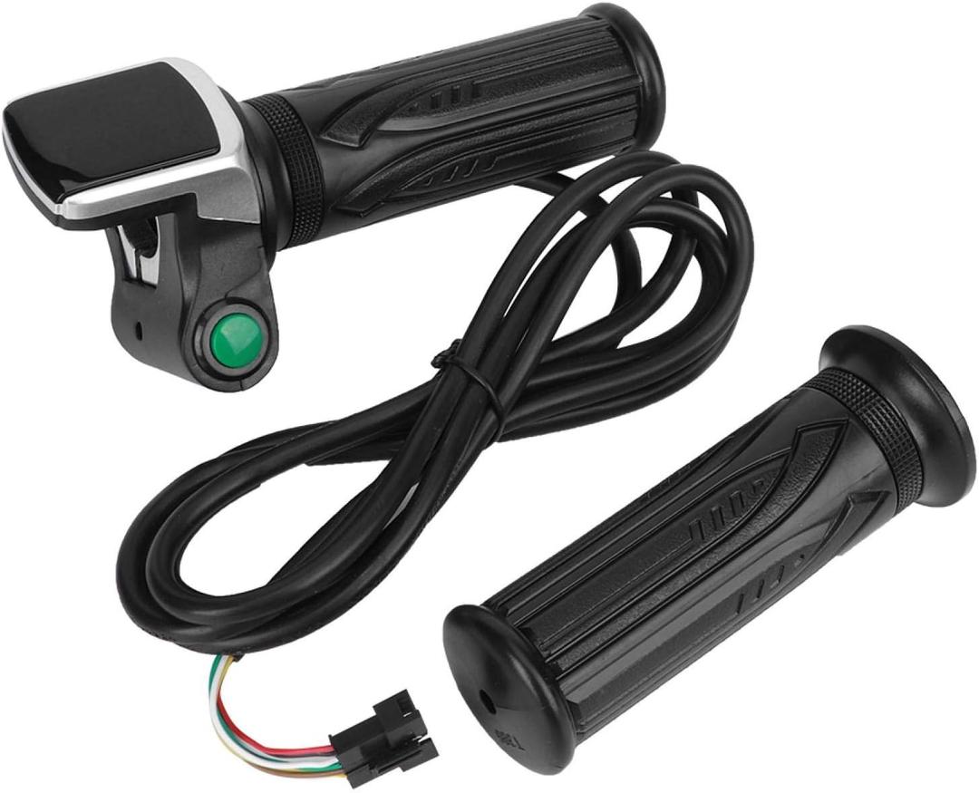 Alomejor 36V 48V Twist Throttle Grips with LCD Electric Quantity Display EBike Speed Switch Governing Throttle Grips