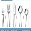 Stapava 20 Piece Silverware Set, Food-Grade Stainless Steel Flatware Sets for 4 Mirror Polished Cutlery Utensil Sets Include Dinner Knives Spoons and Forks Set Dishwasher Safe for Home Restaurant
