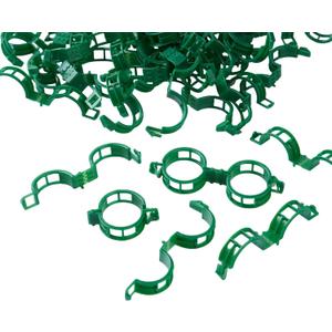 100 Pcs Plant Support Clips,Plastic Clips for Securing Plants,Tomato Vine Clips,Plant Fixing Clips,Garden Clips for Climbing Plants,Grape and Vine Vegetables (100, Green)