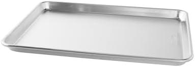 Nordic Ware Naturals Half Sheet - USA Made Aluminum Commercial Quality Sheet Pan for Baking or Roasting, Encapsulated Galvanized Steel Rim Prevents Warping, 1-Pack