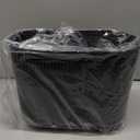 Bathroom Trash Can with Lid 3.1 Gallon Narrow Trash Can Small Plastic Trash Bin 12 Liter Rectangular Plastic Garbage Can with Press Type Lid for Bedroom Bathroom (Blackwhite)