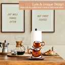 Standing Paper Towel Roll Holder Countertop for Coffee Lovers Women Men, Farmhouse Kitchen Decor and Accessories, Coffee Table Decor for Kitchen Home, 3D Hand-Painting Pattern, Metal
