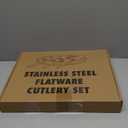 49-Piece Hammered Silverware Set with Organizer, Food-Grade Stainless Steel Flatware for 8, Cutlery Utensil Sets with Steak Knives, Rust-proof, Mirror Polished, Dishwasher Safe, Round Hammered