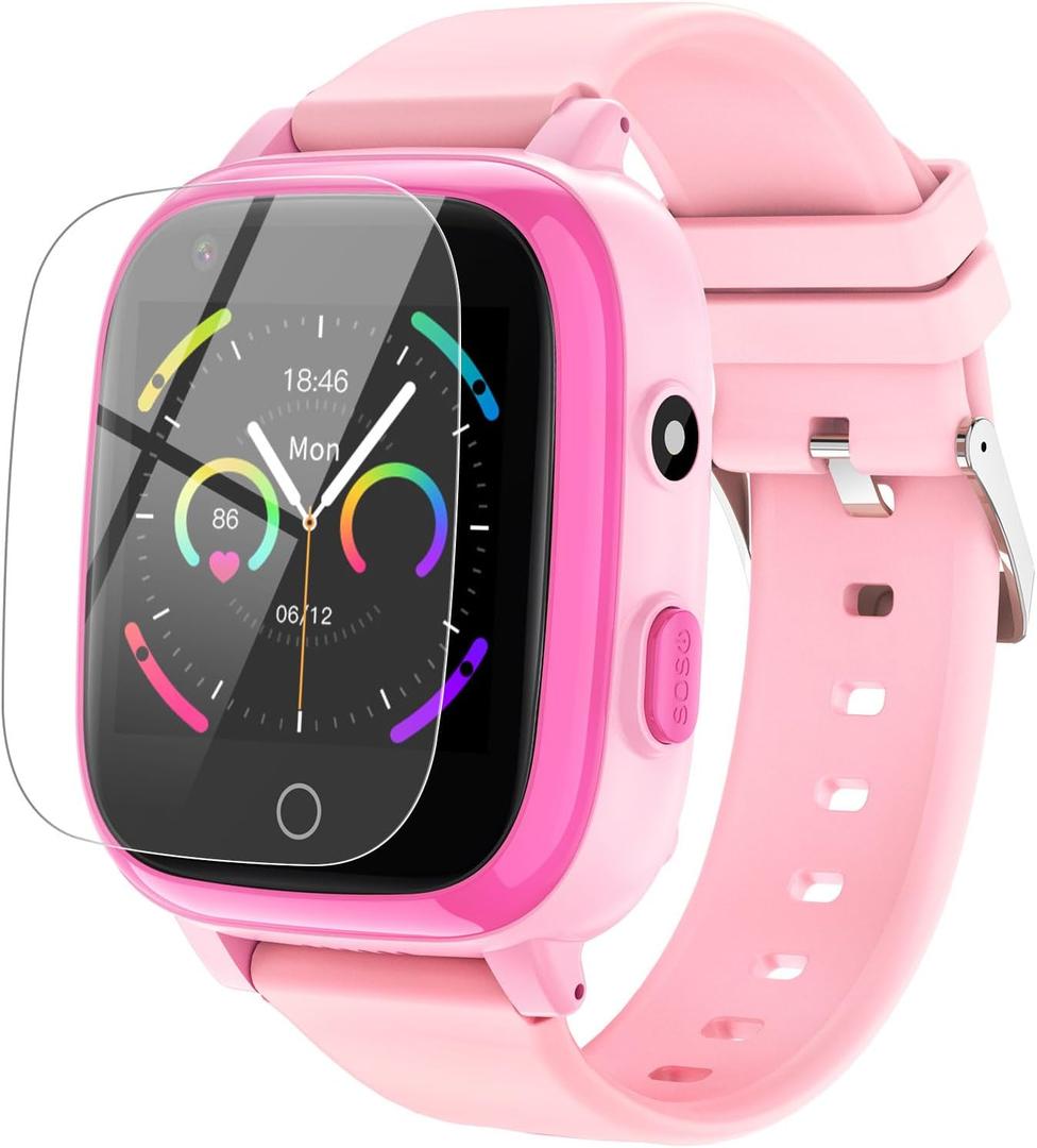 cjc 4G Smart Watch for Kids with GPS Tracker, Globally Applicable, Texting and Calling, Kids Watch for Ages 4-12 - Includes Video Call, Chat, SOS Alerts, App - Fun & Educational Birthday Gift Idea (Pink) cjc 4G Smart Watch for Kids with GPS Tracker, Globally Applicable, Texting and Calling, Kids Watch for Ages 4-12 - Includes Video Call, Chat, SOS Alerts, App - Fun & Educational Birthday Gift Idea (Pink)