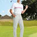 M MAELREG Mens Golf Pants 8 Pockets Water-Resistant -30"/32"/34" Lightweight Stretch Business Casual Work Mens Dress Pants (36W x 34L, Silver Grey)