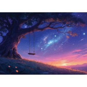 Windgift Puzzles for Adults 1000 Pieces  Starry Autumn Sky Themed Colorful Jigsaw Puzzles, Fun Family Game, Challenging Brain Teaser, 28 x 20 in, Great Gift Idea & Home Decor (Starlit Autumn)