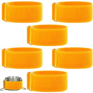 SATINIOR 6 Pack 2 X18.5 Adjustable Hook and Loop Strap with Metal Buckle Reusable Cinch Safety Multipurpose Securing Straps Nylon Webbing Fits 3" Cam Groove Fitting