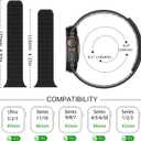 Tasikar Magnetic Bands Compatible with Apple Watch 49mm 46mm 45mm 44mm 42mm Soft Silicone Replacement Loop Wristband for iWatch Ultra 3 2 1 SE Series 11 10 9 8 7 6 5 4 3, Black-Grey