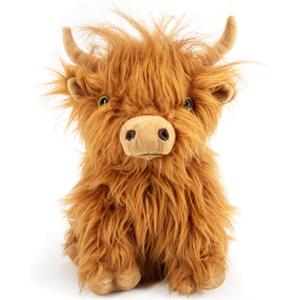 Highland Cow Stuffed Animal Toy - Brown Stuffed Animal Highland Cow Gift for Girls and Kids