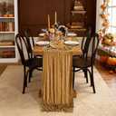 3 Pcs Gold Velvet Table Runner Luxurious Thick Soft Velvet Christmas Thanksgiving Wedding Reception Table Runners for Party Reception Decorations,29"x120", 3Pcs