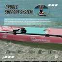 TIGERXBANG Stand Up Paddle Boards 10'6" x 32" x 6" with Premium SUP Board Accessories, Inflatable Paddle Boards for Adults/Youth with Double-Bladed Paddle, Kayak Seat, Defender-Pro Pink