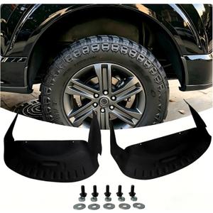 Rear Wheel Well Liners for 2021-2026 Ford F150 Accessories, Tire Inner Fender Liners, Heavy-Duty No Drilling Wheel Well Guards for 2026 Ford F-150 Accessories (2PCS, Not for Raptor/Raptor R)