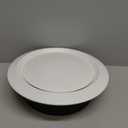 HG Power 8 Inch Soffit Vent, Adjustable Air Vent Cover, ABS Round Ceiling Vent Covers for Living Room, Attic, Bathroom, Kitchen, Ventilation Use, White - Opening Size 7.32"