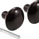 Prime-Line E 2499 Solid Brass Vintage Door Knob Spindle Set, 2-1/4 In. Outside Diameter, Bronze (Single Pack)