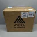 AYURA Retractable Garden Hose Reel 100 ft x 1/2 inch with Pro Metal Shaft, Heavy Duty Automatic Garden Hose Reels with Kink-Free Rewind and Lock at Any Length, Wall Mount Water Hose Reel for Outside