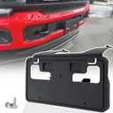Front License Plate Frame for Ford F250 F350 F450 F550 Super Duty 2023 2024 2025 2026 NO Drill Front Bumper License Plate Holder Mounting Bracket Cover Replace # PC3Z-17A385-AA FO1068203